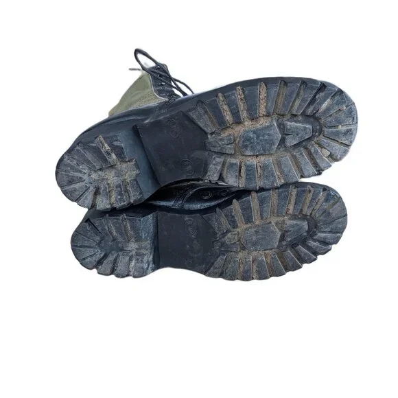 Vintage Men's Military Issue Green/Black Combat Boots - Size 8 - Picture 8 of 11